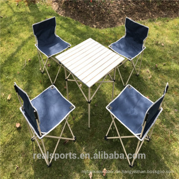 Niceway Faltbarer Picknicktisch und Stühle 5 Set für Familie Outdoor Camping Beach Party